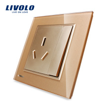 Стеклянная розетка Livolo Multi Plug 3 Pins Домашняя розетка VL-W2Z1B-13